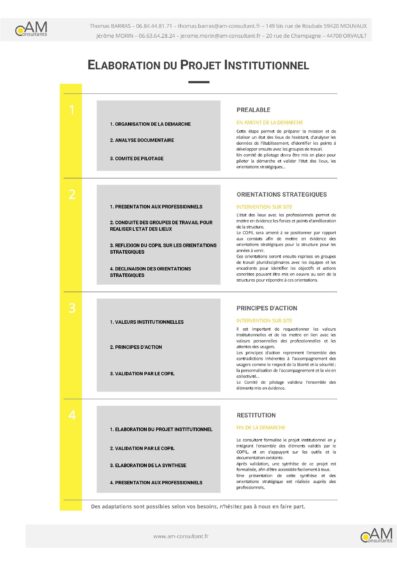 Projet d’établissement